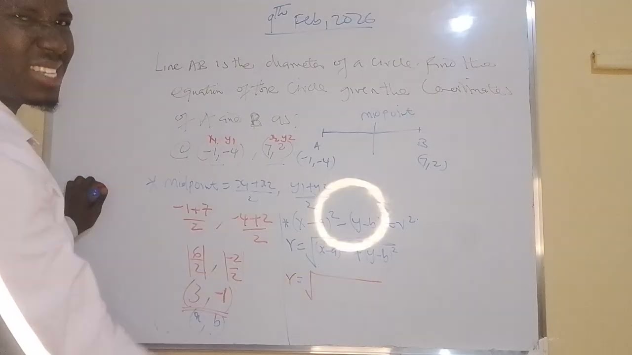 Equations of a circle 