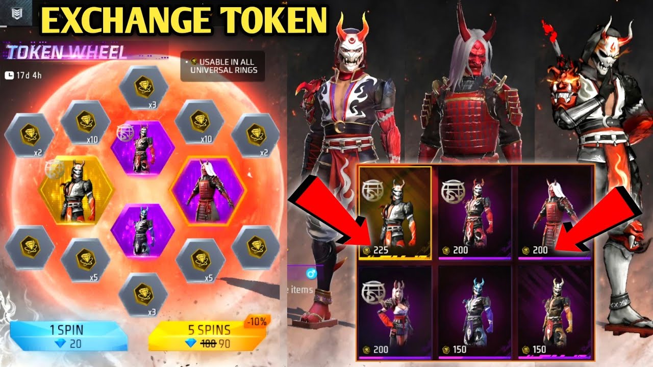 ZOMBIE SAMURAI &times; BLOODMOON RING EVENT | TOKEN EXCHANGE | FREE FIRE NEW EVENT | FF NEW EVENT TODAY