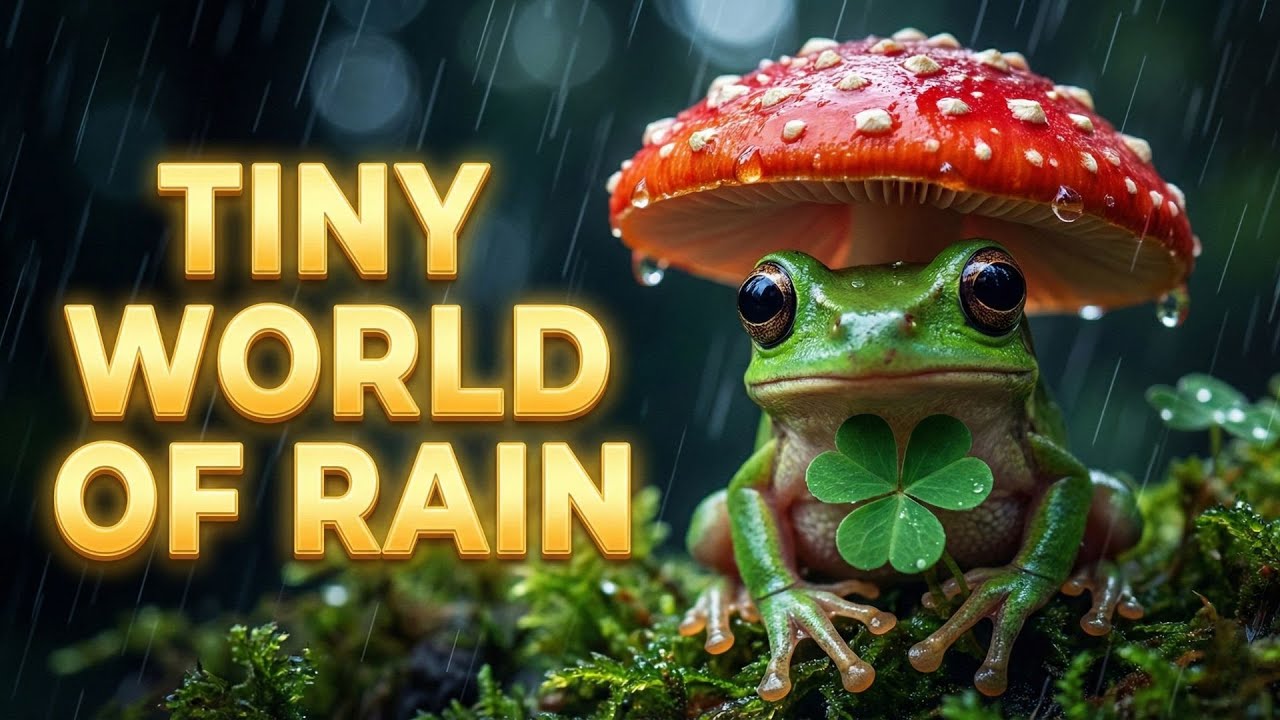 Tiny World of Rain 🌧️ Cozy Rain Sounds & Cute Animals for Sleep (Macro Nature)