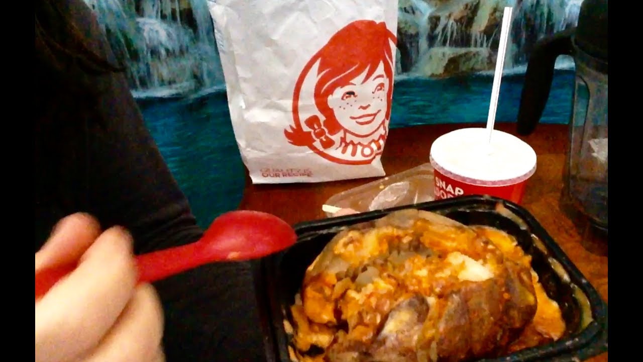 Let's do Lunch Wendy's Chili Cheese Baked Potato + Vitamix  Smoothie Recipe Reveal ASMR Soft Spoken