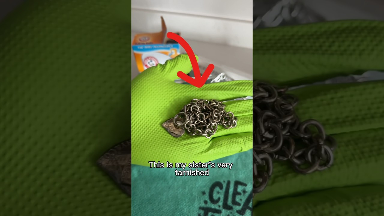 I saved my sister&rsquo;s tarnished necklace with this simple hack! #cleaning #hack #howto