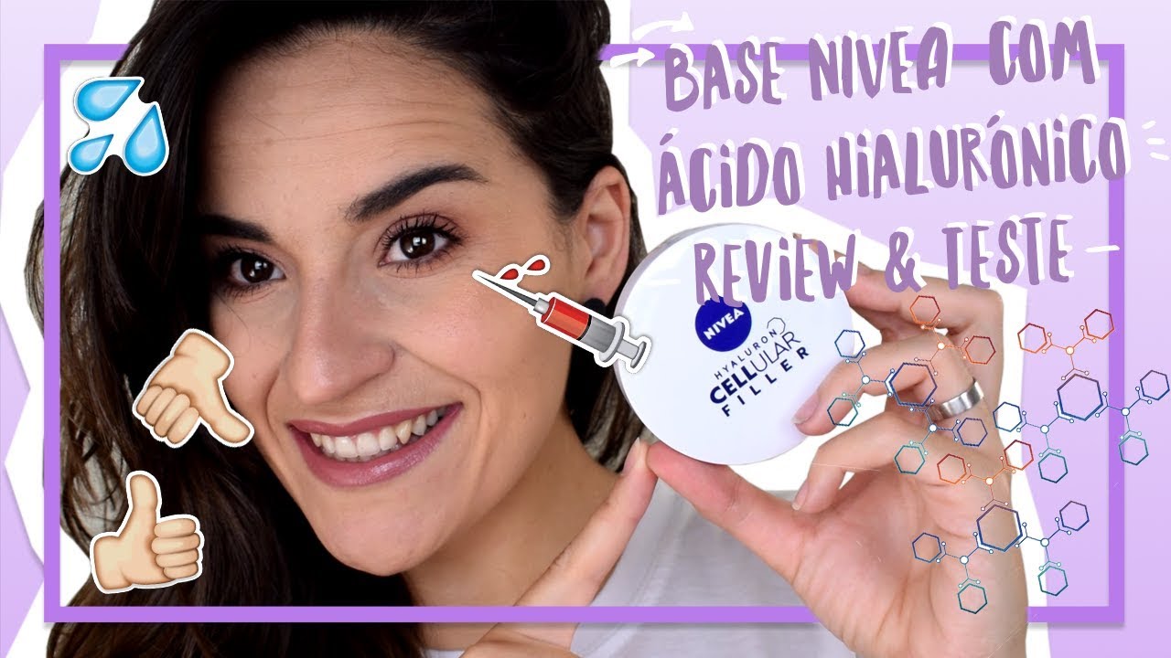 TESTE: Base NIVEA 20&euro; | &Aacute;cido Hialur&oacute;nico - Filler?! 💉💧