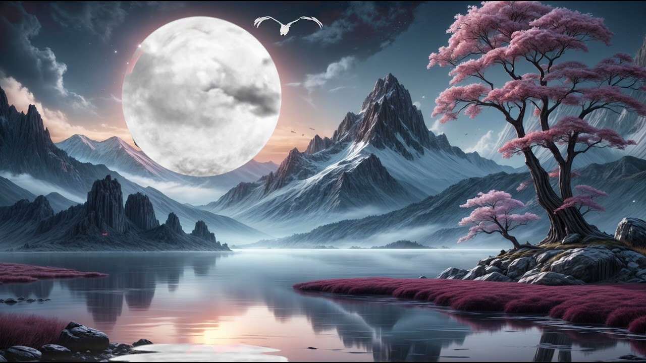 🌙Mountain Lake at Night | Soothing Jazz & Nature Sounds for Deep Relaxation
