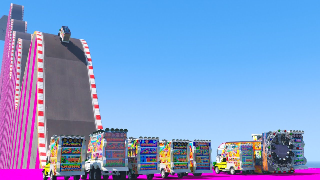 Biggest Super Mega Ramp 😱😱 Challenge Motu Patlu cartoon in GTA 5 !! सबसे बड़ा DJ MEGA RAMP CHALLENGE