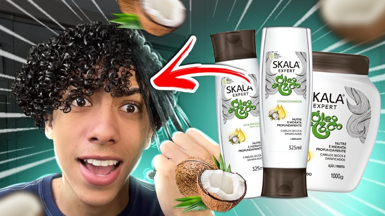 ROTINA COMPLETA DE CUIDADOS COM O CABELO USANDO O KIT SKALA DE COCO 🥥