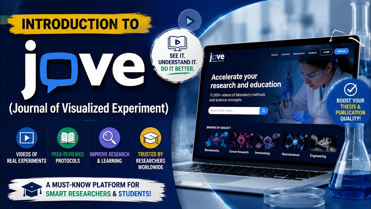 Introduction to JOVE (Journal of Visualized Experiment) | Get video of any experimental protocol