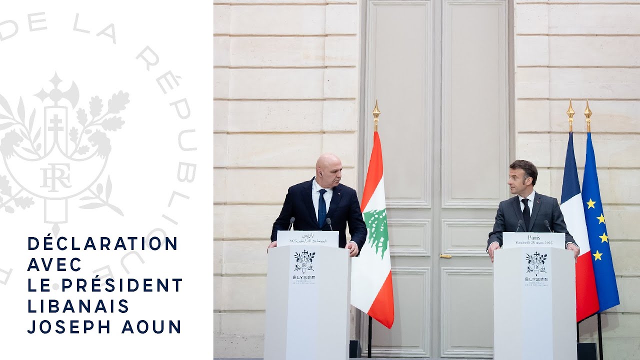 Déclaration du Président Emmanuel Macron et du Président de la République du Liban, Joseph Aoun.