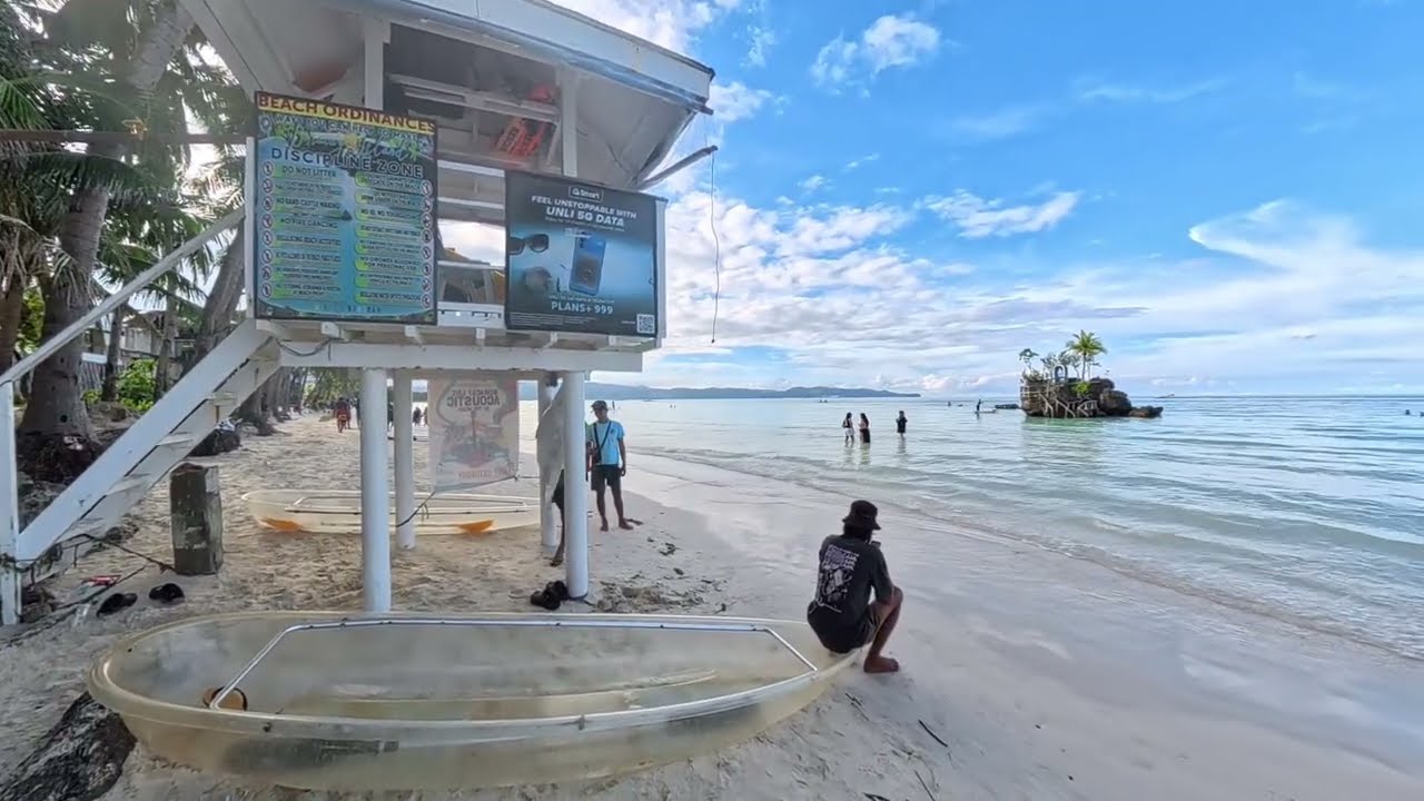 Walking in Boracay Station 1 to Station 3 | Relaxing POV 4K
