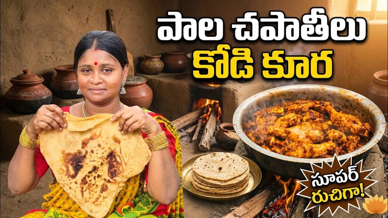 చపాతీ తో కోడి కూర | Simple Home Style Chicken Curry Meal