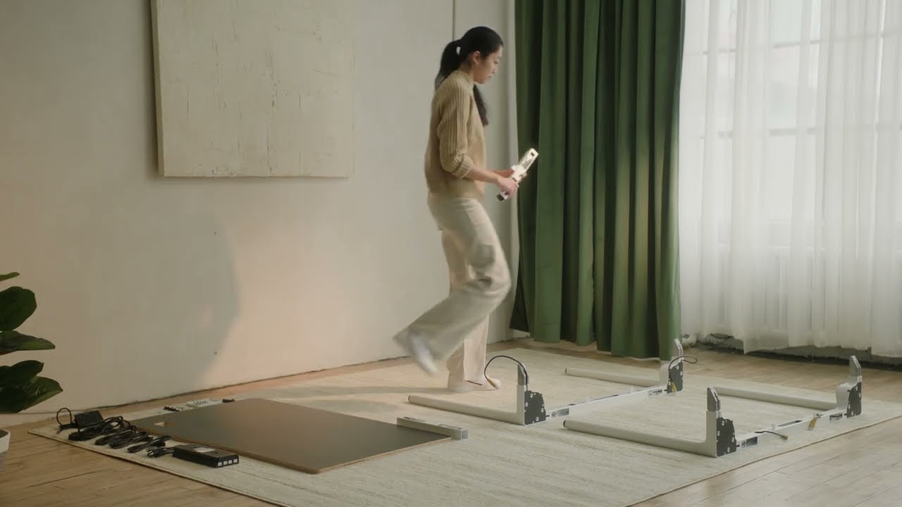 Branch Four Leg Standing Desk Assembly