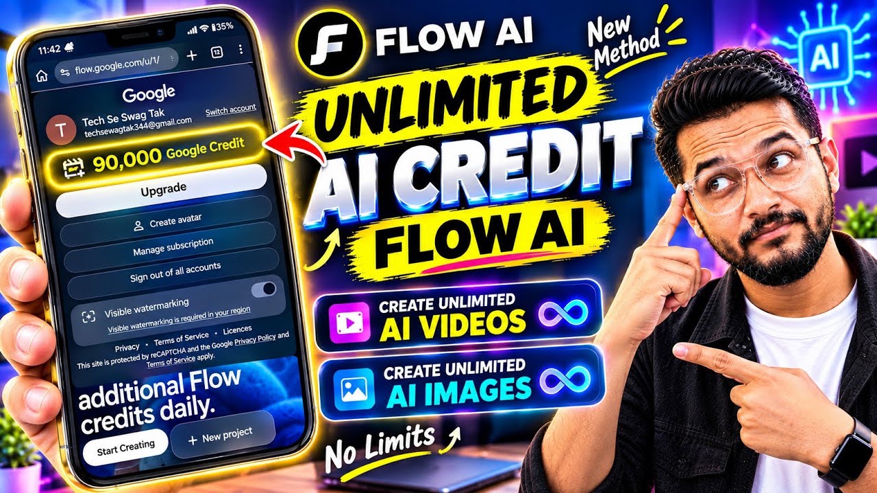 Google Flow FREE में चलाओ! 🔥Google Flow Unlimited Credits | flow ai unlimited free