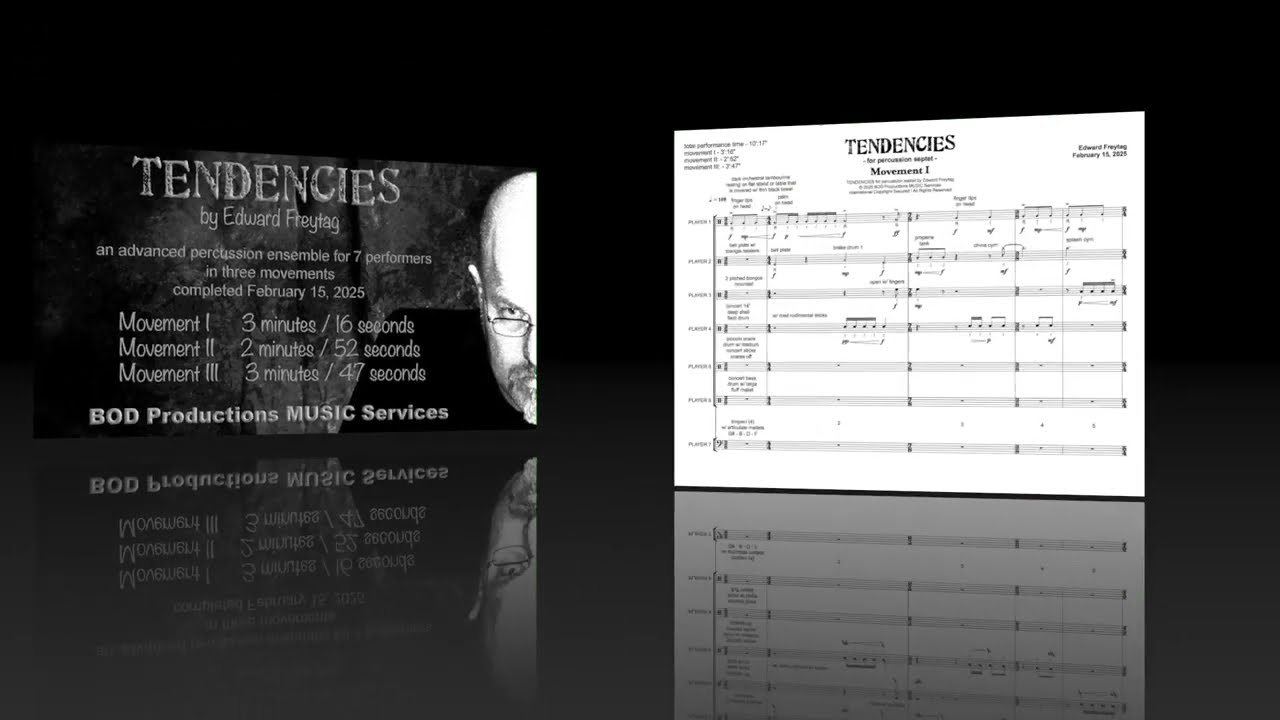 Edward Freytag TENDENCIES for advanced percussion septet PRO RES 1080p