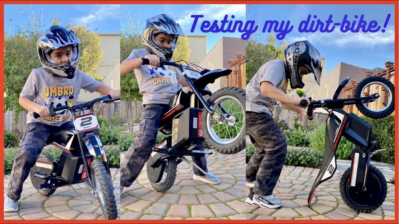 Kid Riding and Testing the Razor mx 125 Dirt Bike by MatthewZoneTV