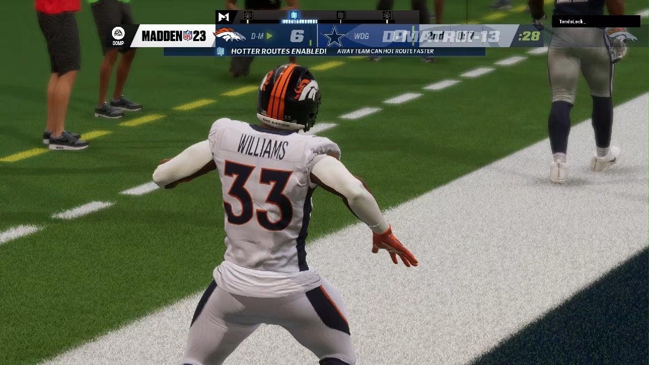 Madden NFL 23 Javonte Williams flat route is sneaky nice!!!