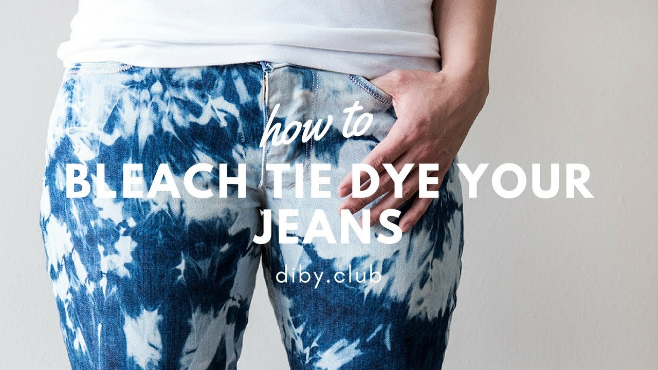 How to Bleach Tie Dye Your Jeans