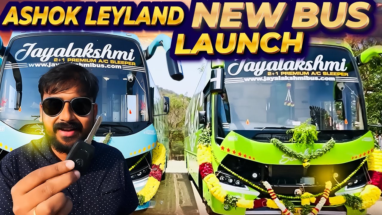 Driving Brand New Ashok Leyland 15M Luxury Sleeper AC Bus 😍 Tamil Bus Review - Tuberbasss