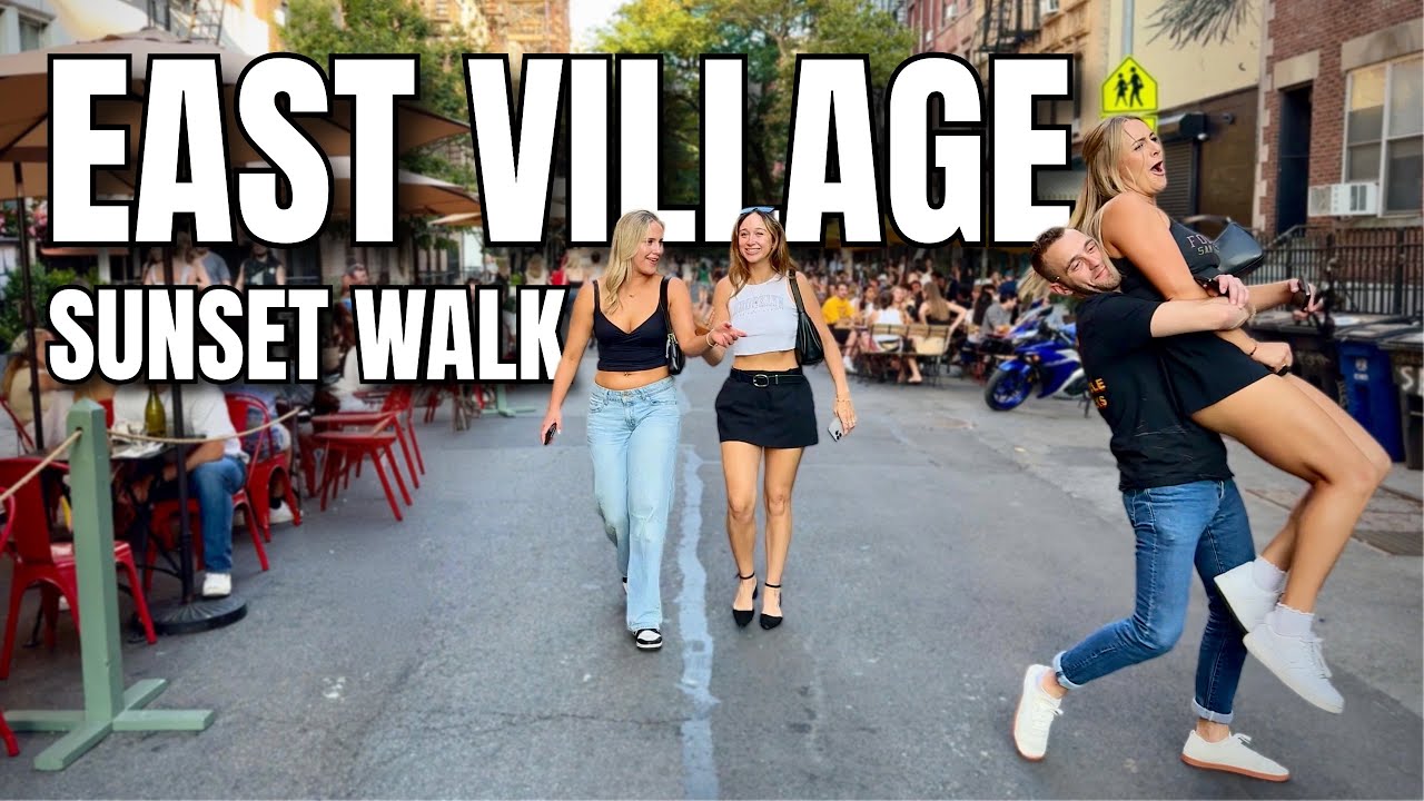 NEW YORK CITY Walking Tour [4K] - The Unique Vibe Of EAST VILLAGE - Sunset Walk