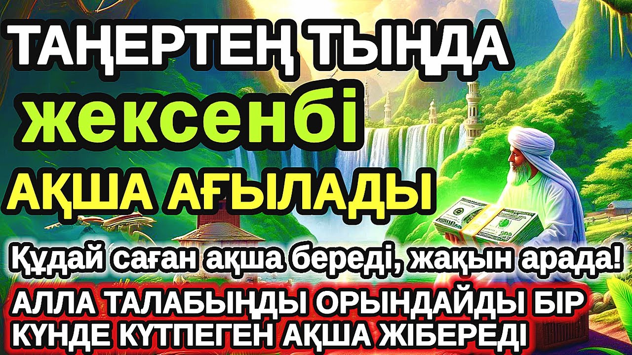 Тыңда Өте күшті дұға жексенбі, Алла бір күнде ойламаған ақша байлық жібереді, ризығың көбейеді