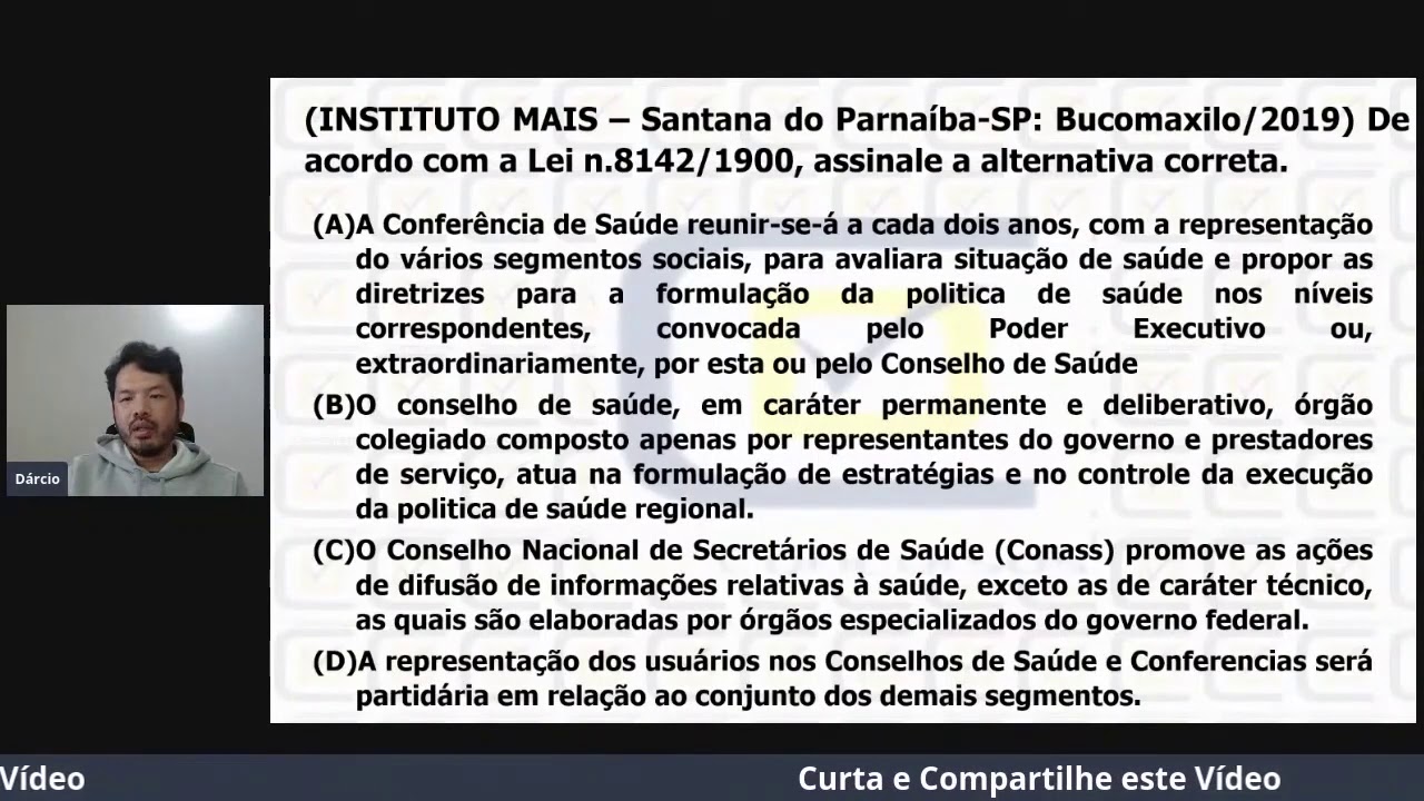 Lei 8142/1990 (Instituto Mais, Bucomaxilo)- CD Concursos