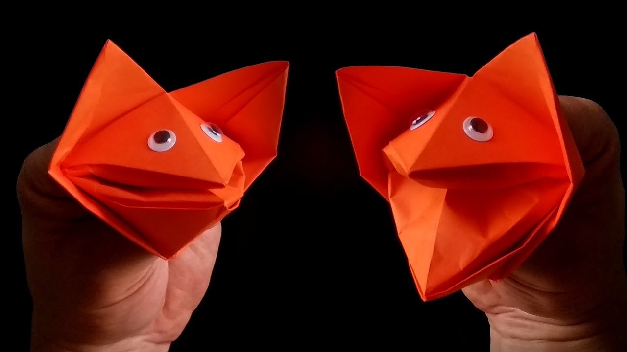 Кусачая лисичка из бумаги