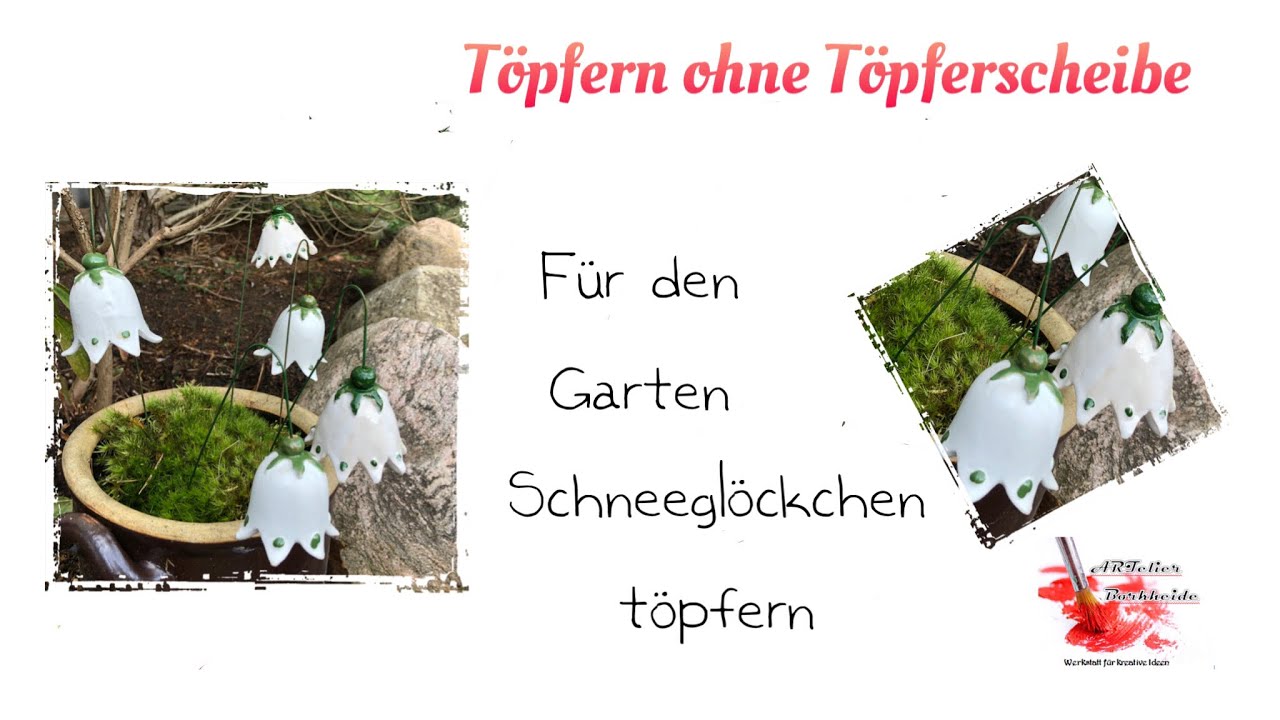 Schneeglöckchen töpfern #ceramic #pottery #clay  #töpfern #ohnetöpferscheibe #artist #winter
