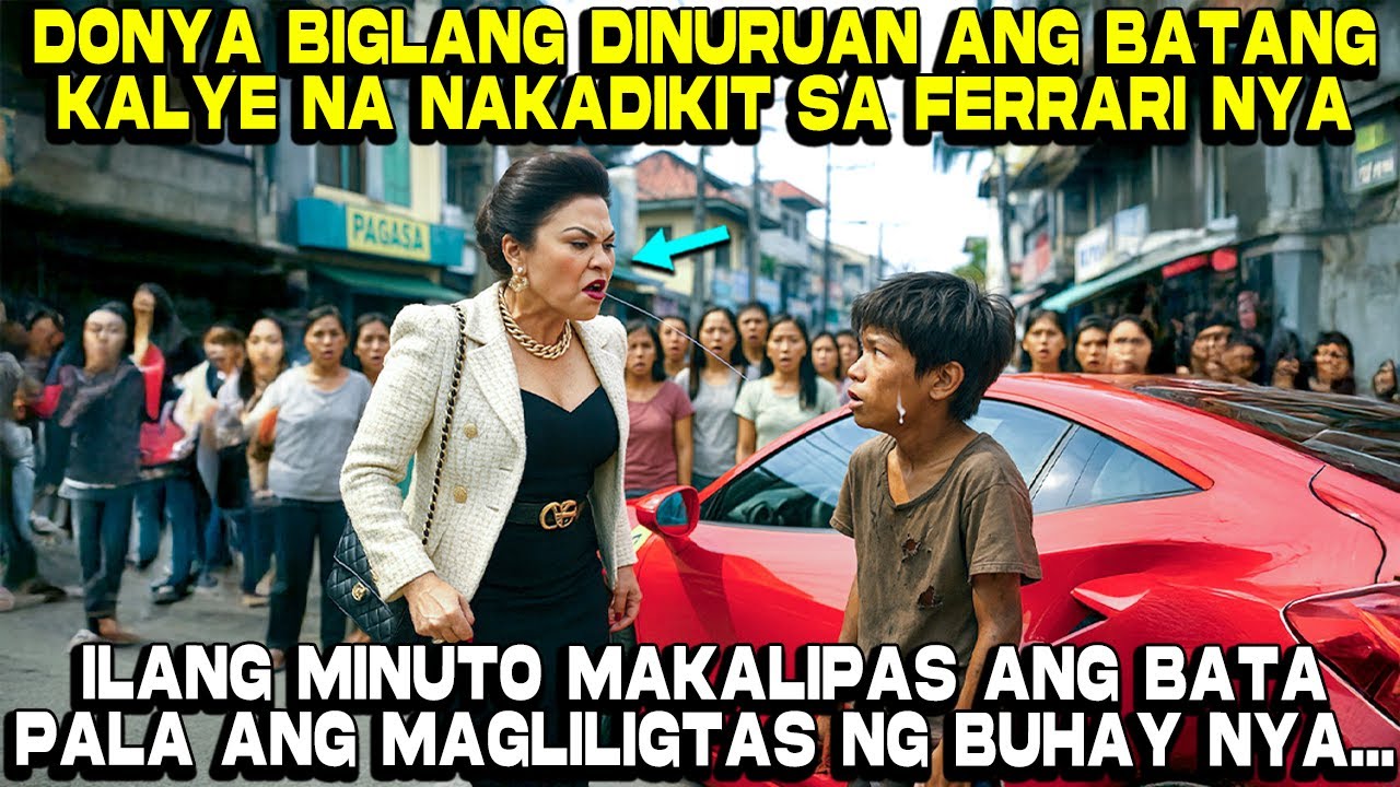 Donya Biglang Dinuruan ang Batang Kalya na Nakadikit sa Ferrari nya, Pero...