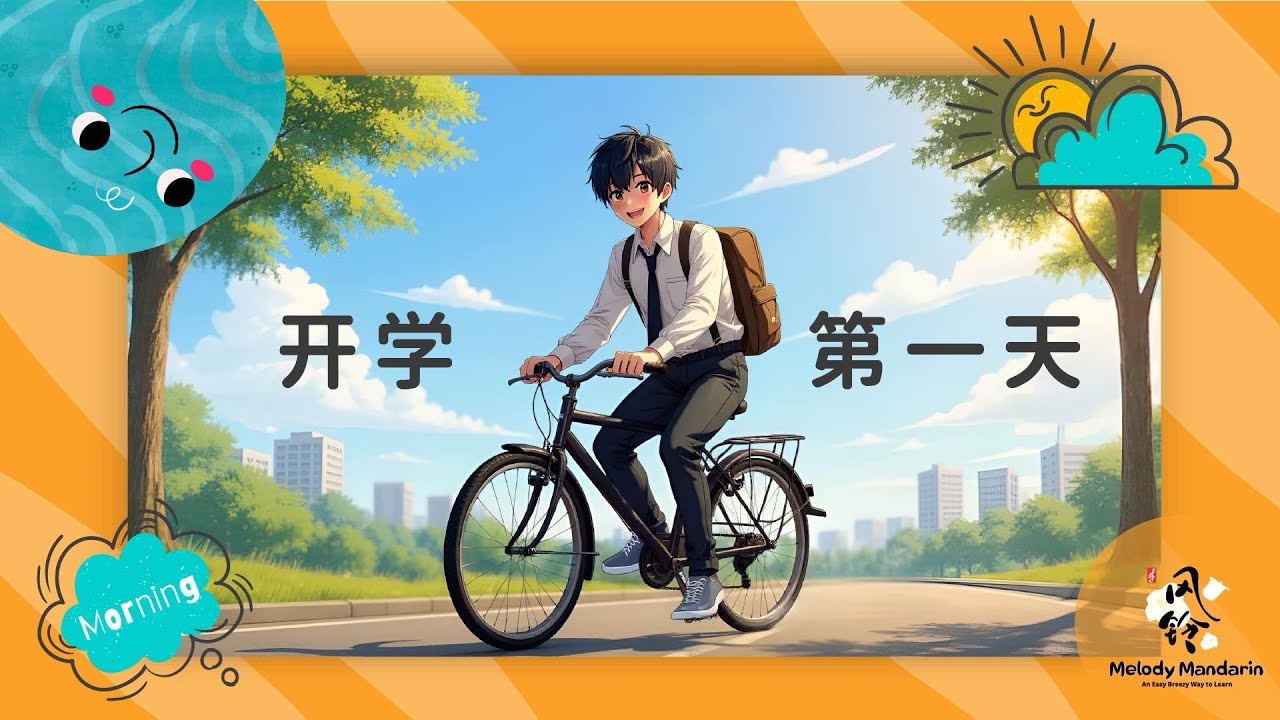开学第一天    First Day of School  学中文歌曲 Learn Chinese with Songs 风铃音乐中文 Melody Mandarin