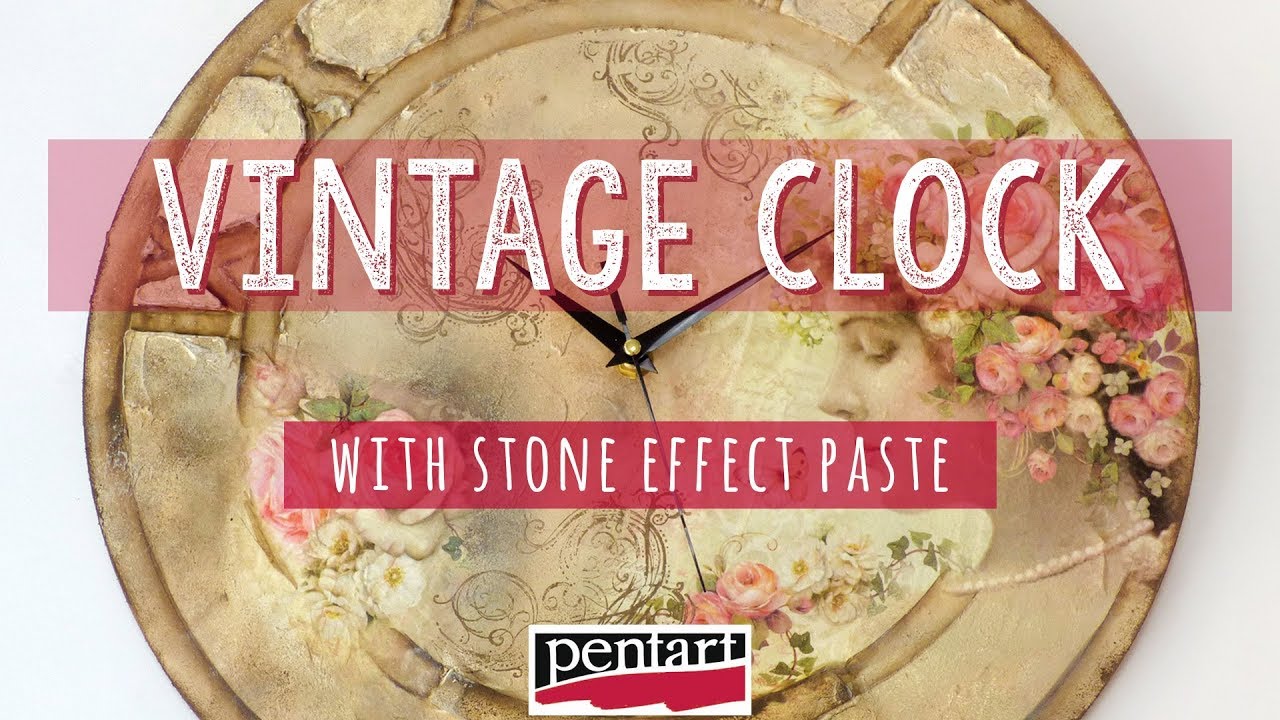 Vintage óralap kőhatású pasztával // Vintage clock with Stone Effect Paste
