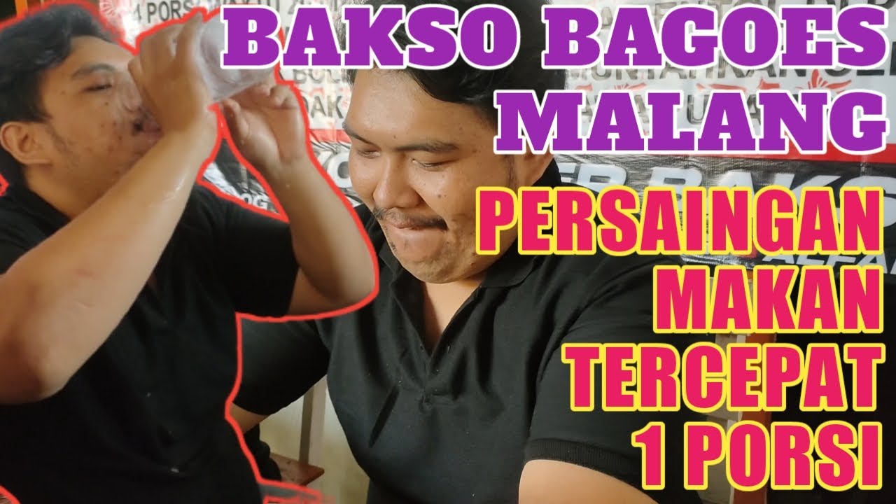 BAKSO BAGOES MALANG PENUH PERSAINGAN PESERTA MAKAN TERCEPAT