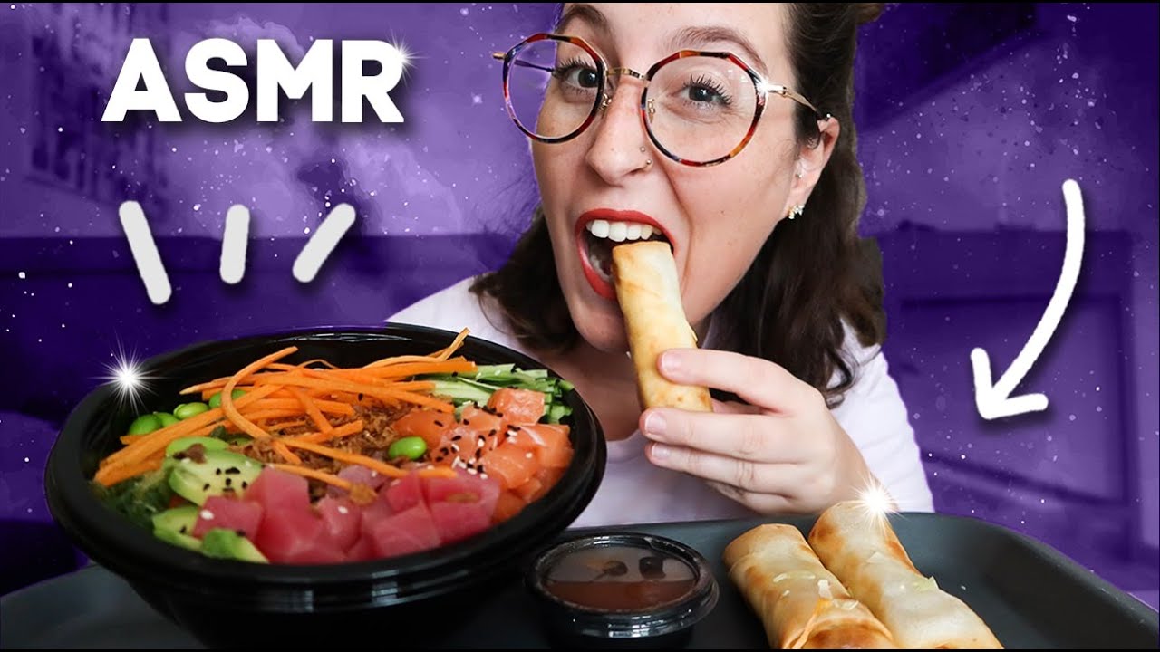 ASMR | POKE BOWL MUKBANG + UPDATE 🥰