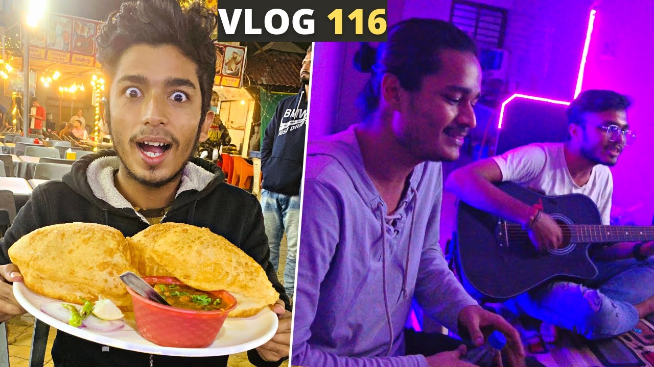 RATRI BAZAR MEIN KHANA 😋😋 parul university vadodara | vlog 116 | vishal vlogs | vishal dave