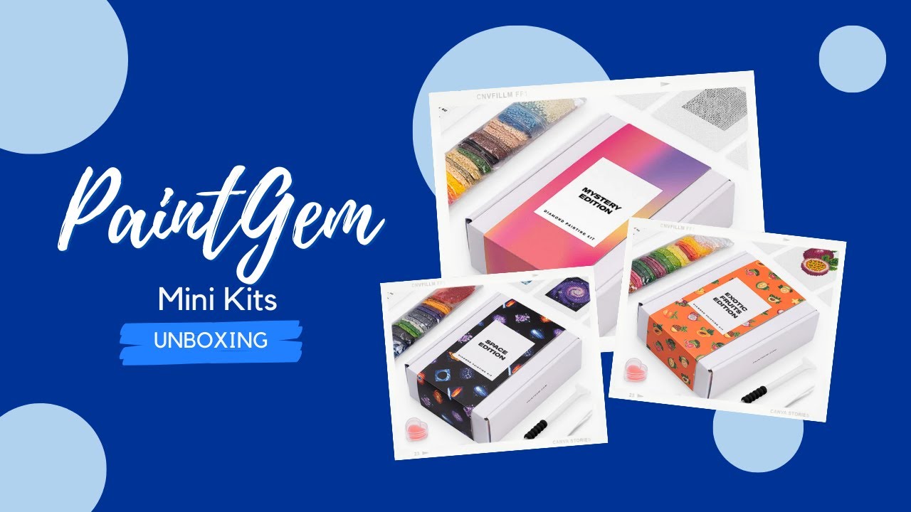 UNBOXING PaintGem Mini Kits! Snack Size Diamond Paintings
