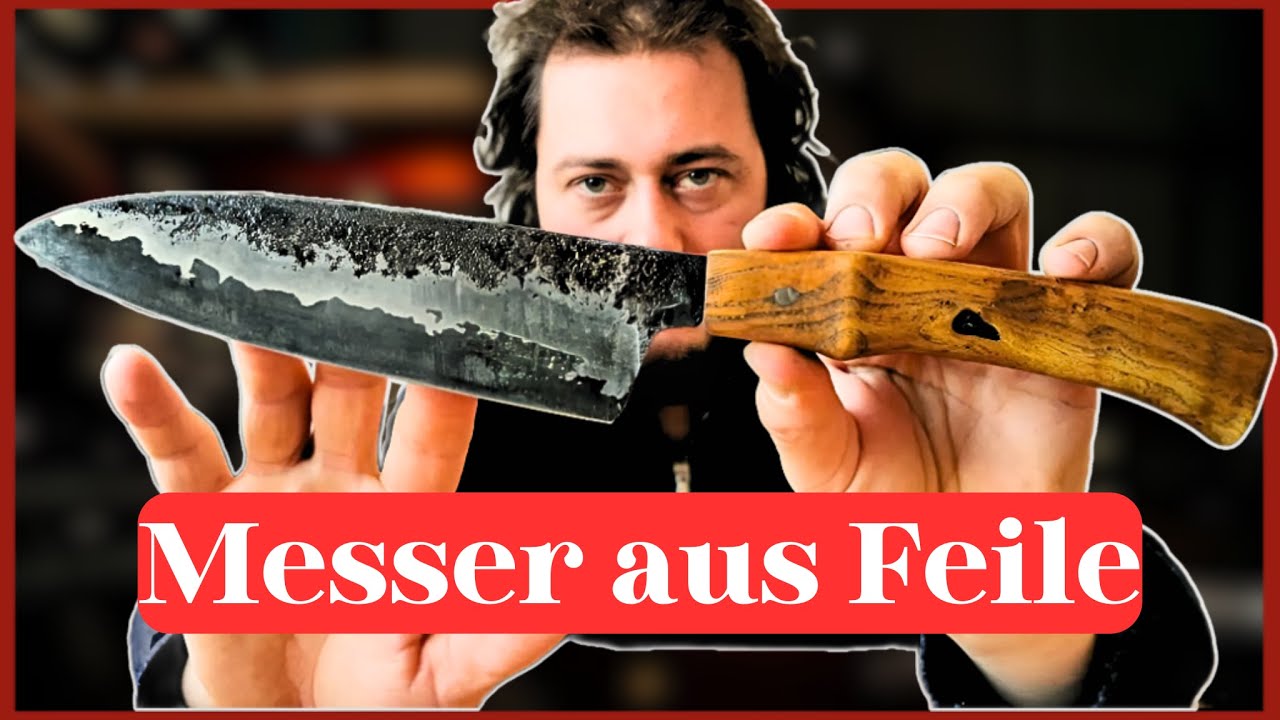 Aus einer Feile wird ein San-Mai Kochmesser #upcycling