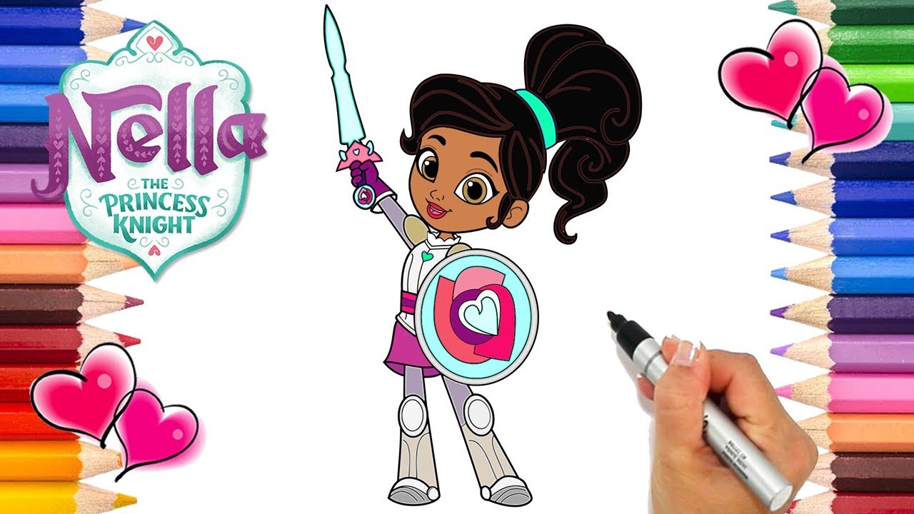 Nella The Princess Knight Coloring Page | How to Draw Nella The Princess Knight Nick Jr. | Printable