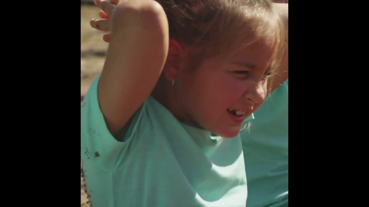 Caucasian Girl Doing Sit Ups at Outdoor Gym Bootcamp Video | WaveBreak Media #shorts