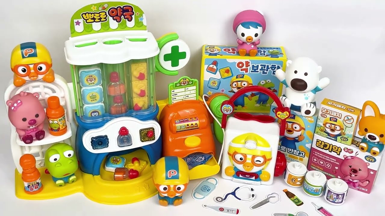 [toy asmr] Pororo Band-Aid Sticker Doctor Toy Set 🏥 뽀로로 반창고 스티커 의사 장난감 세트 🩹 Review Toys