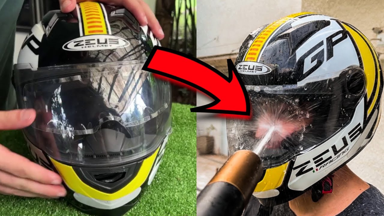 Testando a famosa película hidrofóbica para viseiras de capacete