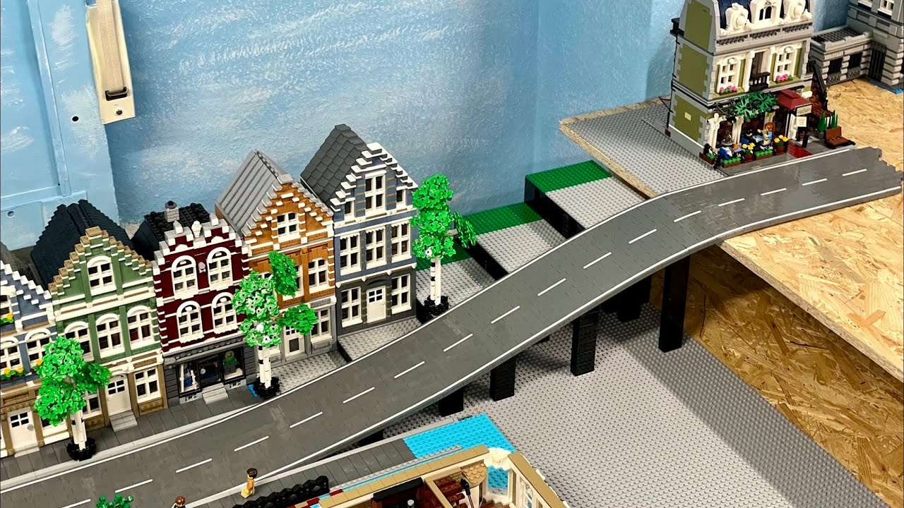 Stra&szlig;e mit Steigung - Bau einer Lego Stadt Teil 221.