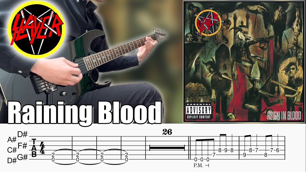 Raining Blood / Slayer (screen TAB | Guitar lesson)