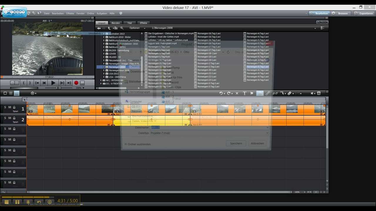 Magix Tutorial   Mehrere Projekte zusammenf&uuml;gen