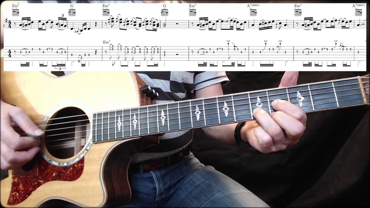 slow solos #5: Pink Floyd: Wish You Were Here guitar solo tutorial half speed w/ TAB