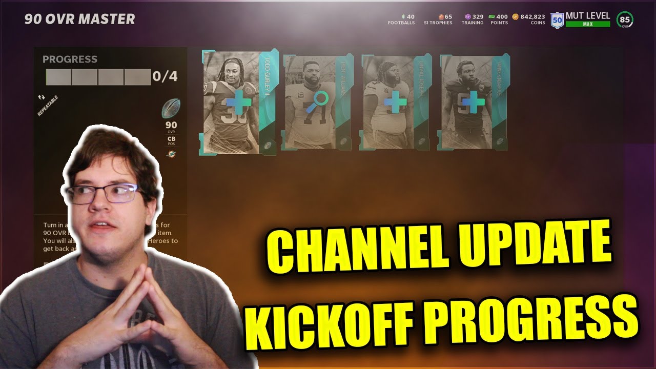 Channel Update ! and Update on my Ultimate Kickoff Progress ! - Madden 21 Ultimate Team
