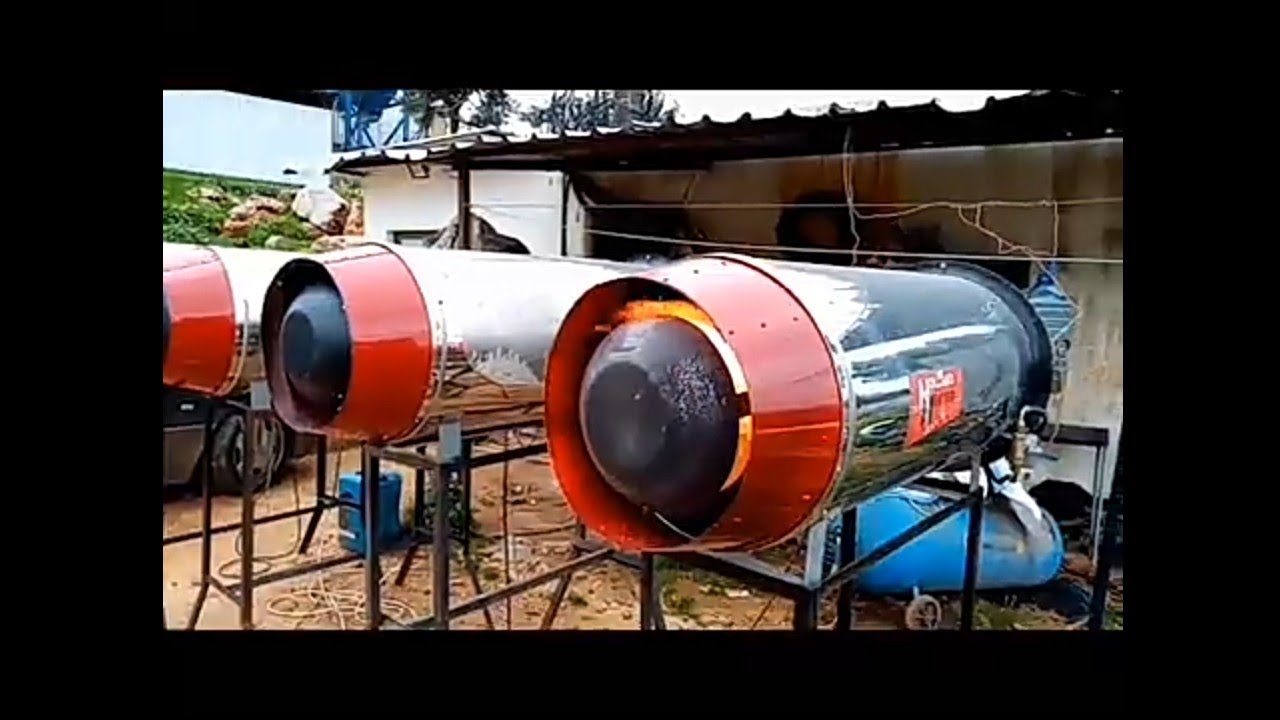 هيتر تدفئة مزارع الدواجن (تحويل هيتر غاز الى ديزل) || Transformation of gas heater into diesel