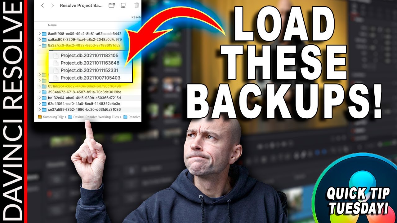 How to Restore PROJECT.DB backup file in DaVinci Resolve | Quick Tip Tuesday!