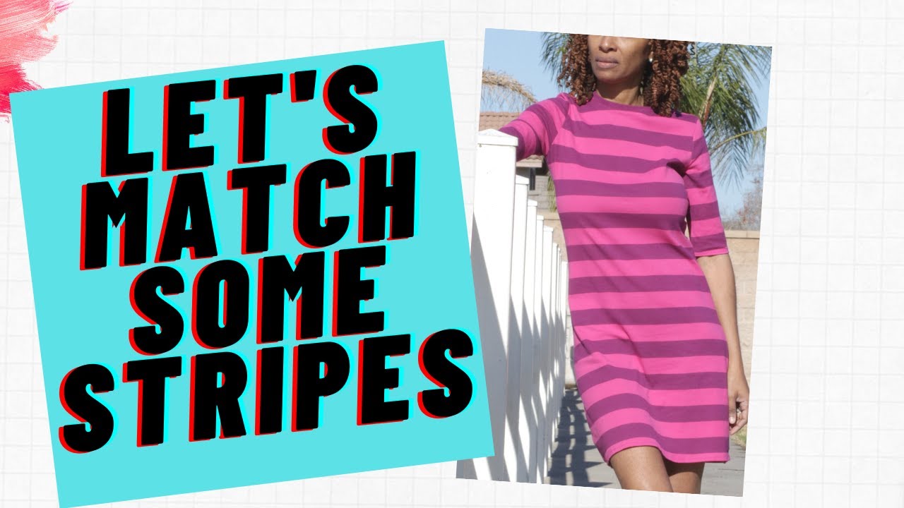 MATCHING STRIPES ON THE FOLD - NEW McCALL'S SEWING PATTERNS - T-SHIRT DRESS HACK