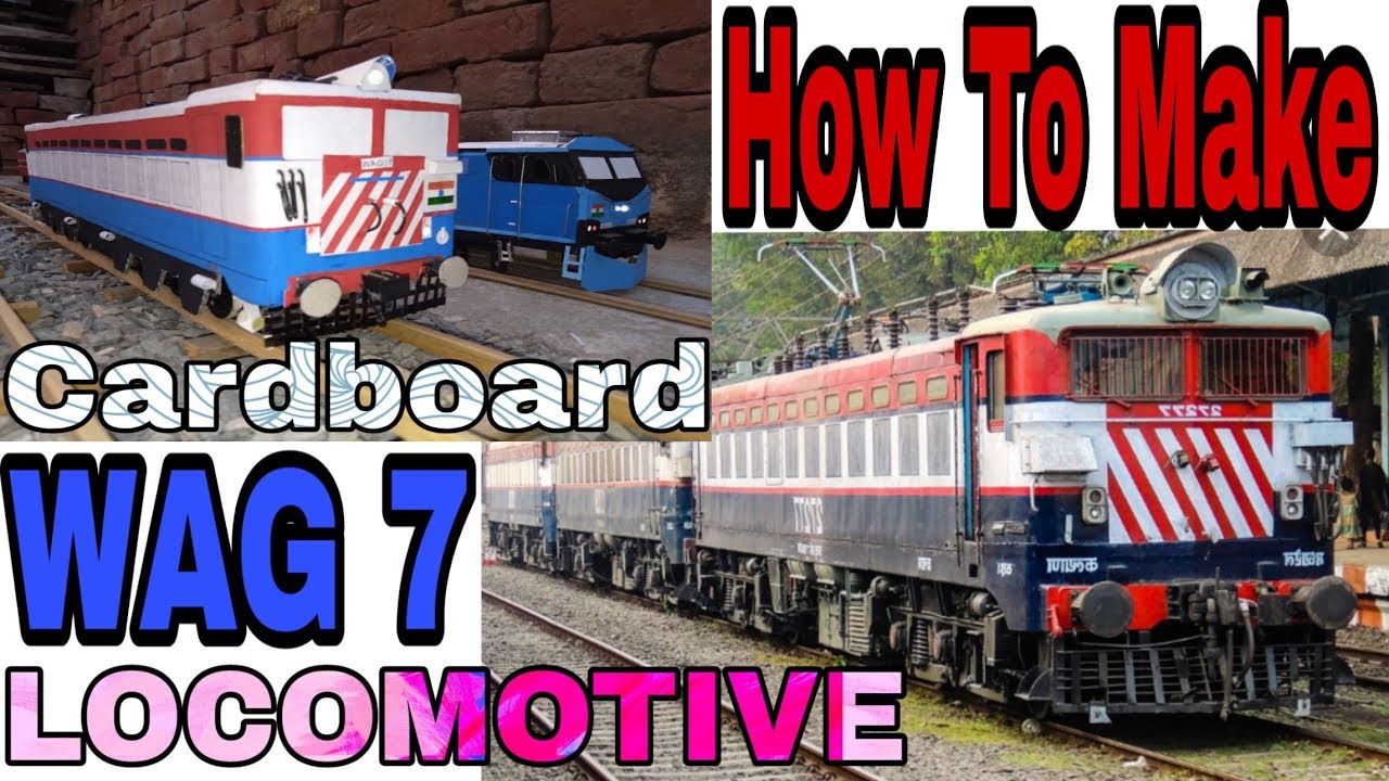 How to make WAG 7 Electric train  engine at home(TIGER FACE) || train made by cardboard | model loco