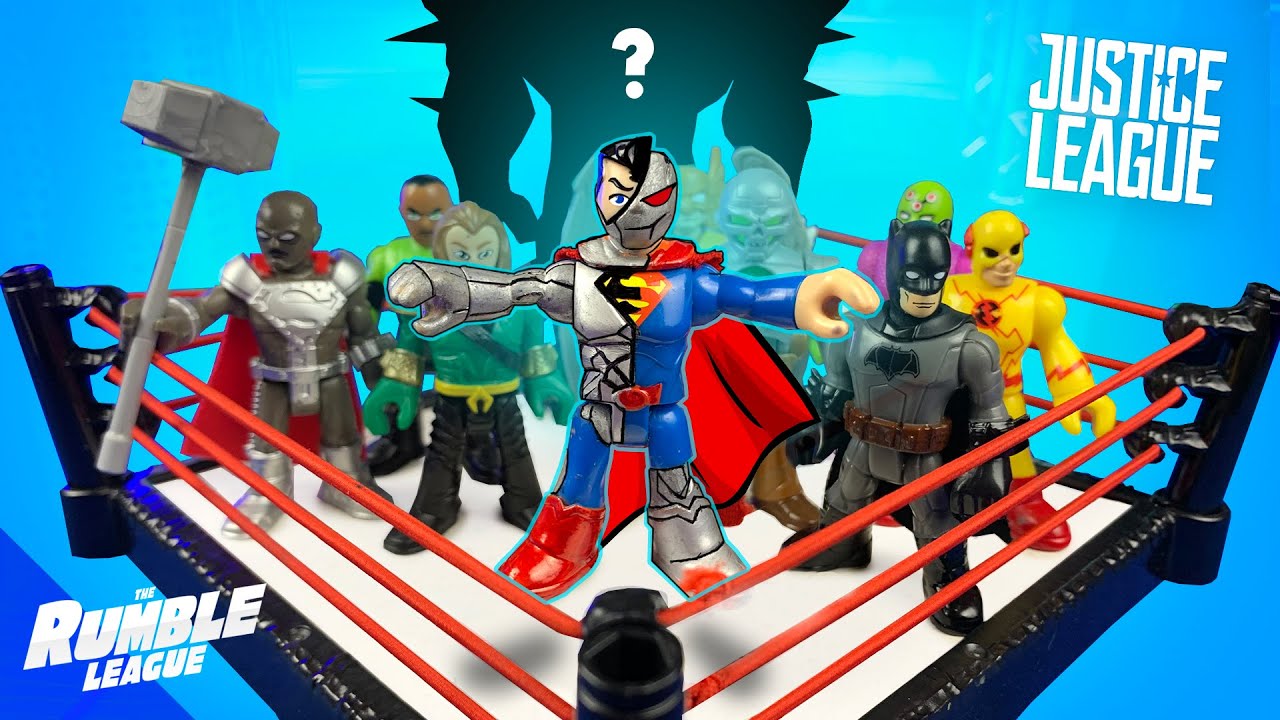 DC Justice League Toys Shake Rumble with BATMAN & SUPERMAN // RUMBLE LEAGUE