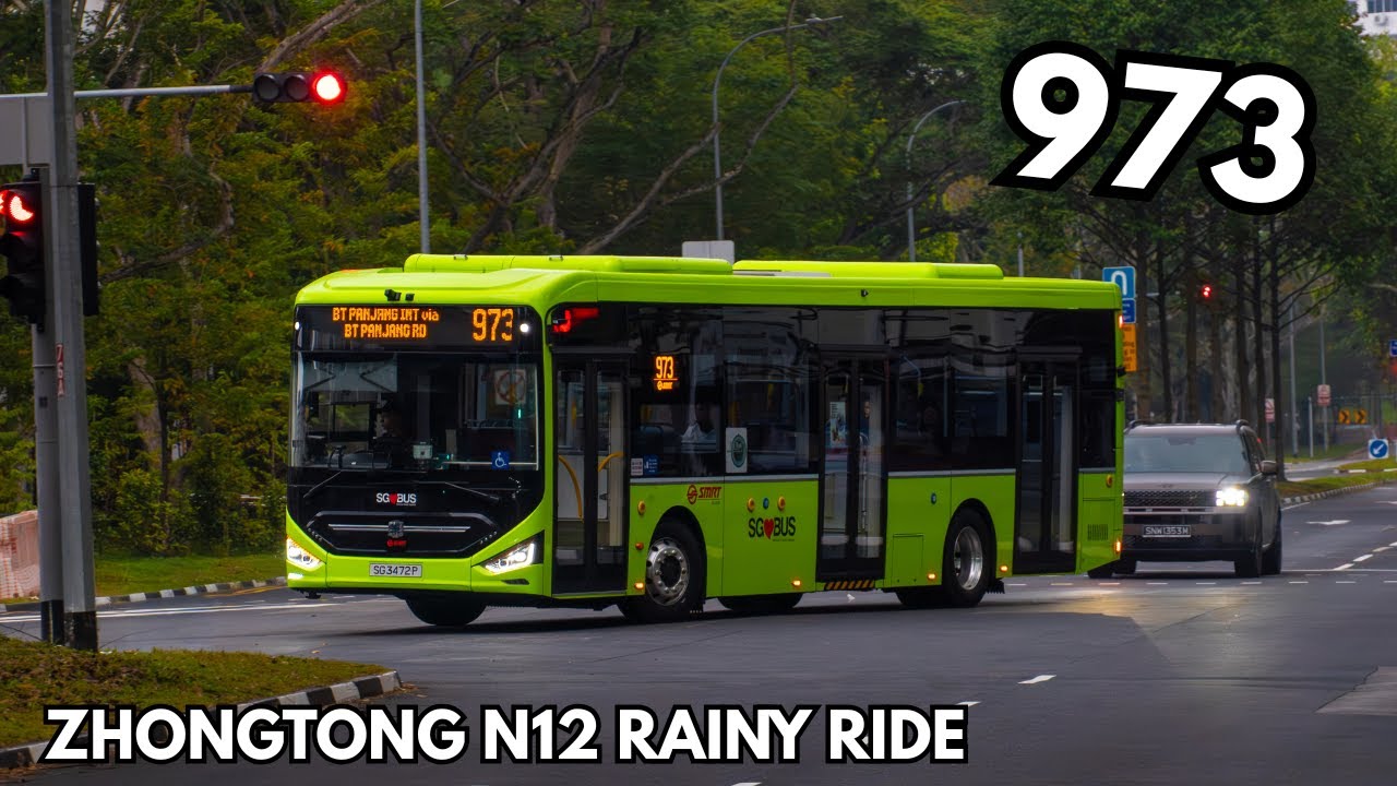 [SMRT] FAST RAINY N12 RIDE! SG3457J on Service 973