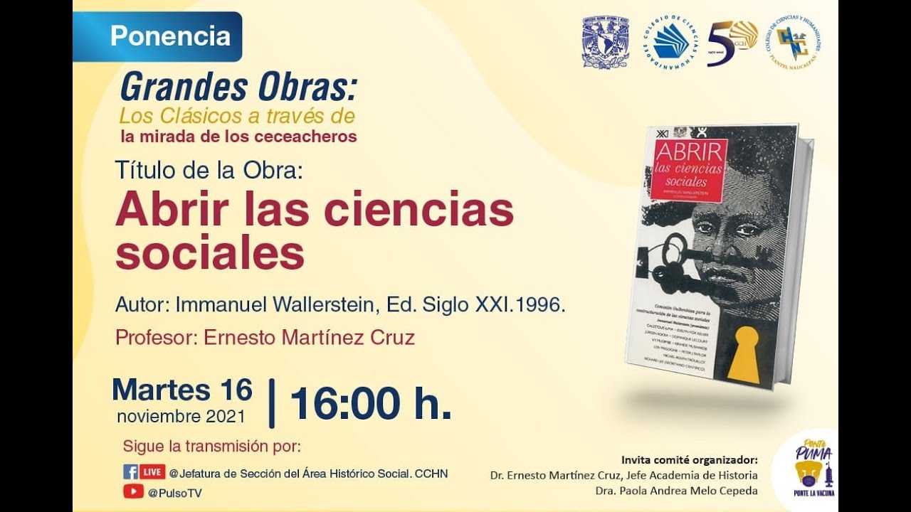 Grandes Obras: "Abrir las ciencias sociales", de Immanuel Wallerstein