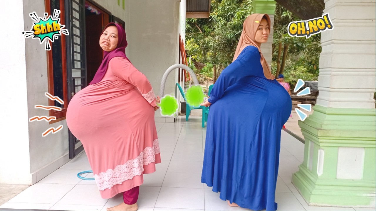Drama Dinda,,!! Tiup tiupan angin kentut pakai selang perut mendadak jadi membesar